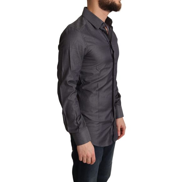 Dolce & Gabbana Blue GOLD Cotton Slim Fit Mens Shirt - Picture 2 of 4